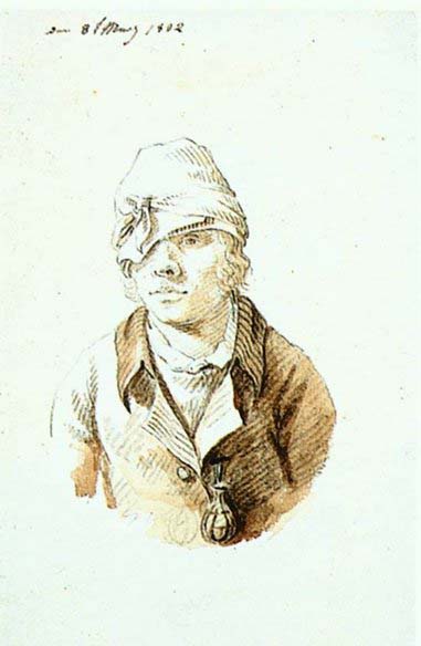 Christian Friedrich Gille Self-Portrait with Cap and Sighting Eye-Shield